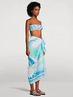 Cotton Sarong In Iride Print