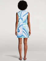 Silk Twill Shift Dress Iride Print