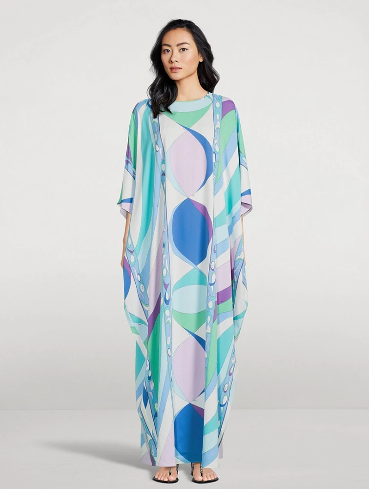 Caftan In Iride Print