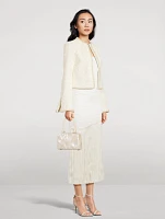 Pearl-Beaded Jacquard Jacket