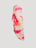 One-Shoulder Maxi Dress Aura Print