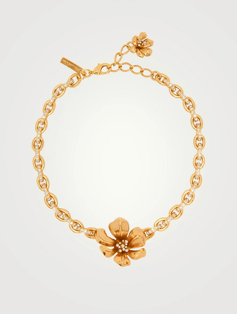 Flower Chain Link Necklace