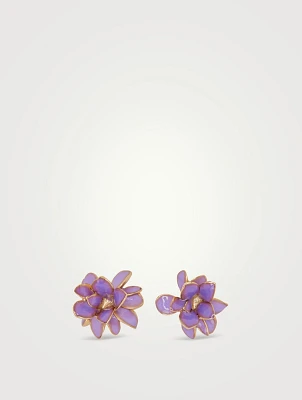 Enamel Flower Stud Earrings