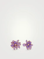 Enamel Flower Stud Earrings