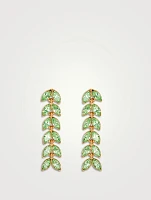 Crystal Leaves Strand Earrings