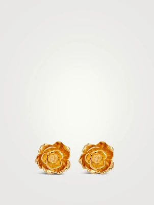 Gardenia Stud Clip-On Earrings