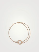 Berbère Module Rose Gold Chain Bracelet With Diamonds