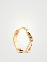 Medium Antifer Gold Earring With Diamonds