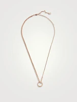 Berbère Module Rose Gold Pendant Necklace With Diamonds