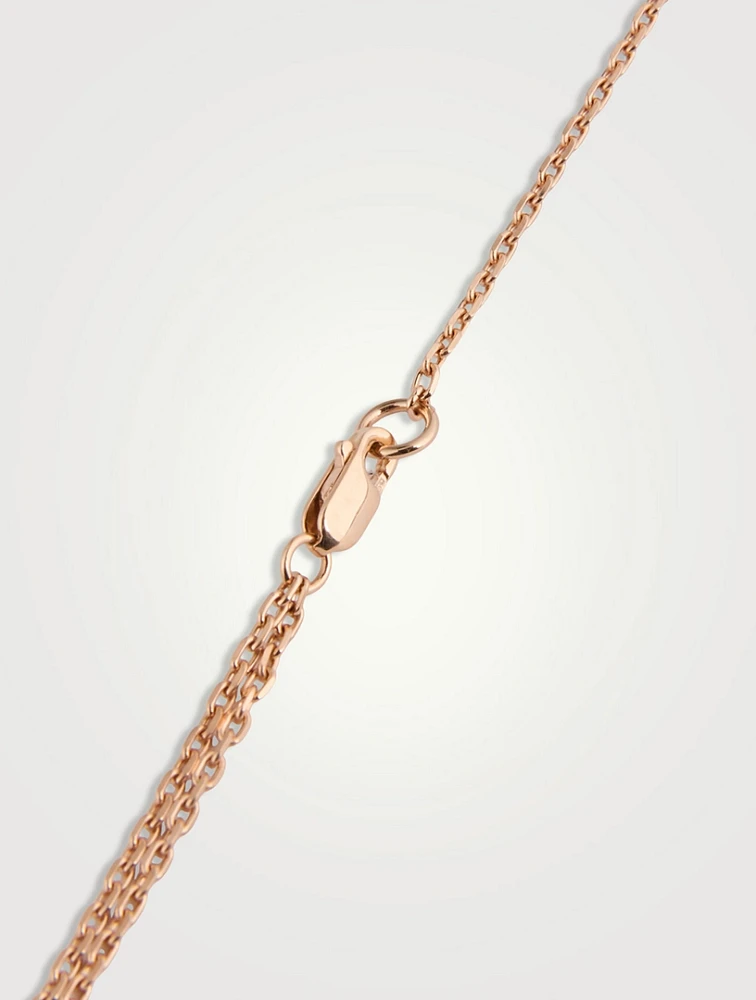 Berbère Module Rose Gold Pendant Necklace With Diamonds