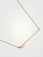 Serti Sur Vide Rose Gold Pendant Necklace With Diamond