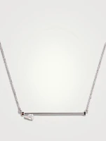 Serti Sur Vide White Gold Pendant Necklace With Diamond