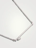 Serti Sur Vide White Gold Pendant Necklace With Diamond