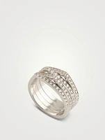 Antifer White Gold Ring With Diamonds