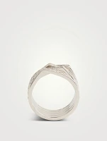 Antifer White Gold Ring With Diamonds