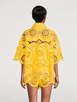Pop Embroidered Linen Shirt