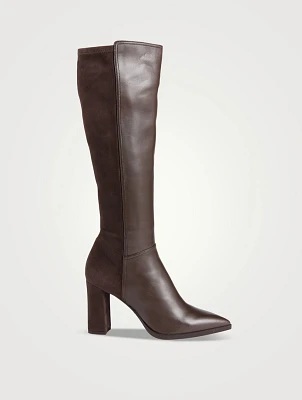 Estelle Leather And Suede Knee-High Boots