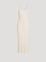 Metallic Baby Rib Slip Dress