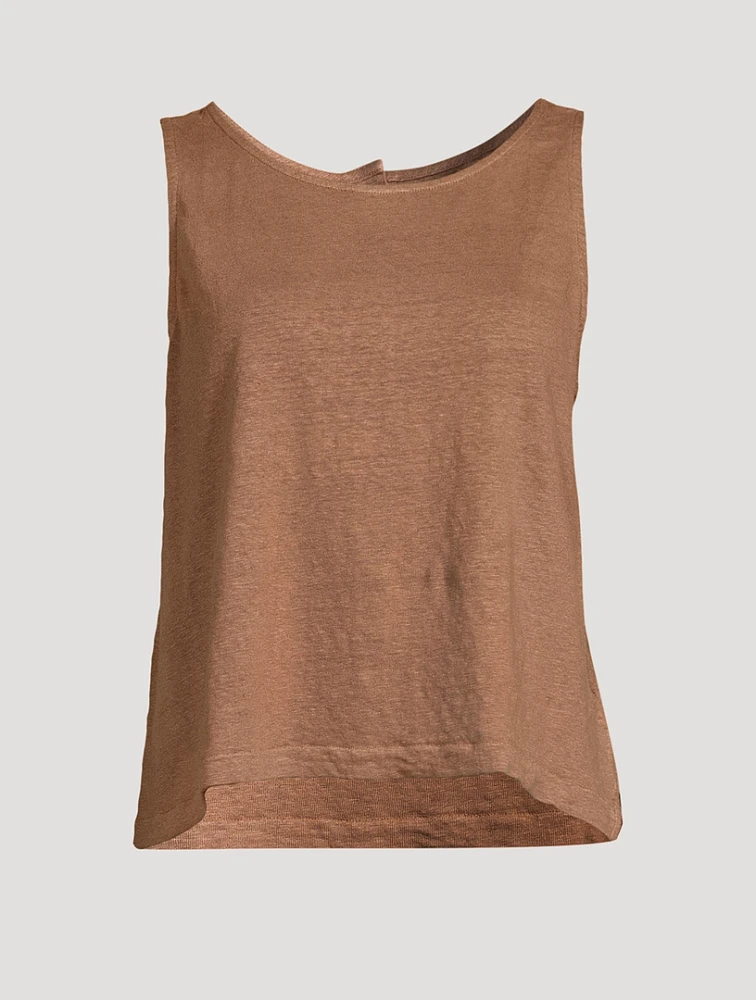 Stretch Linen Tank Top