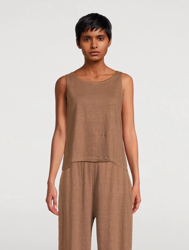 Stretch Linen Tank Top