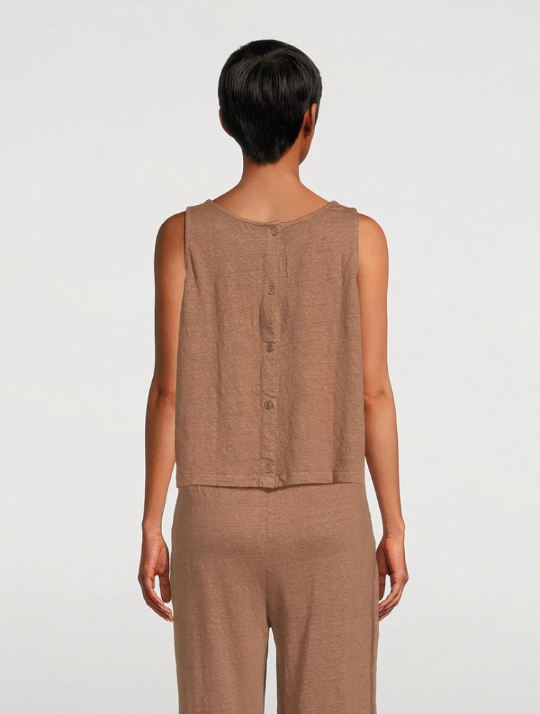 Stretch Linen Tank Top