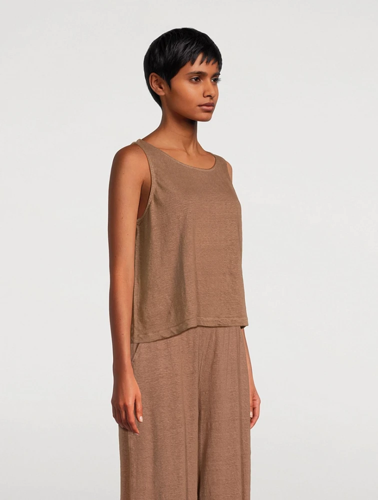 Stretch Linen Tank Top