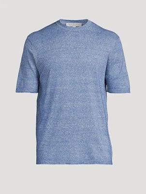 Westmount Linen And Cotton Crewneck T-Shirt