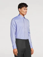 Aldam Cotton Dress Shirt Micro Herringbone