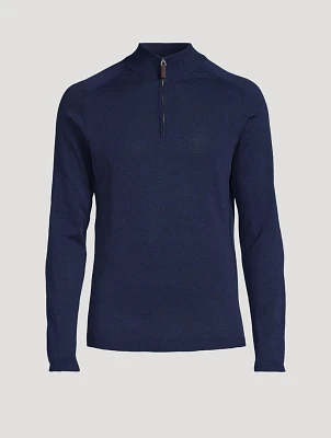 Braulio Cotton and Silk Quarter-Zip Sweater