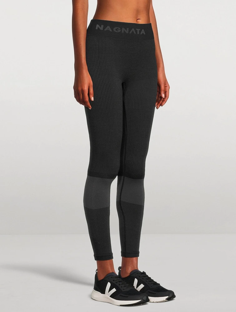 Ballet Wool-Blend Rib Leggings