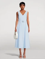 Good Linen Belted Midi Dress