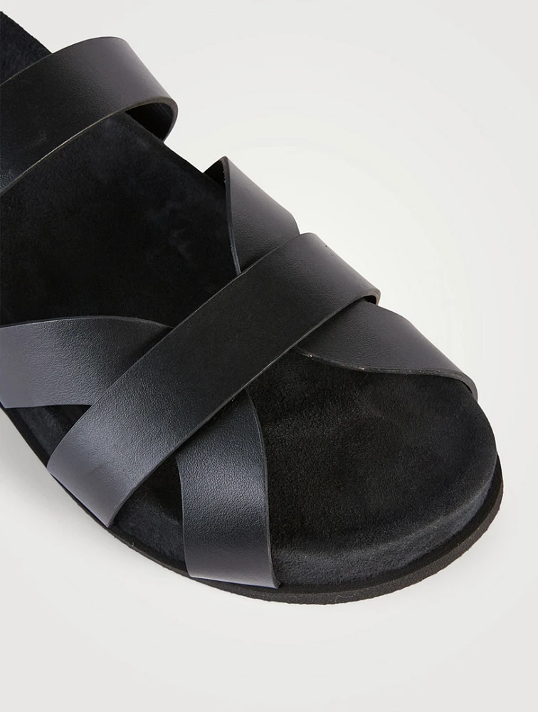 Ibor Leather Slide Sandals