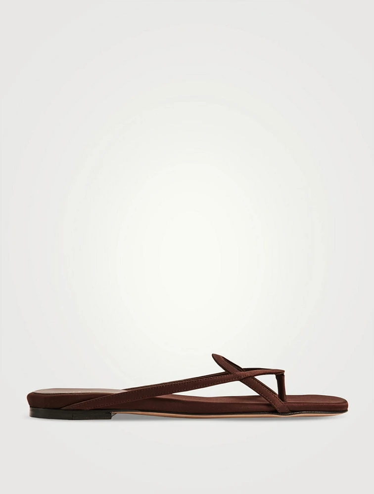 Kaitos Satin Thong Sandals