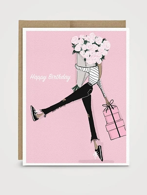 Pink Promenade Birthday Greeting Card