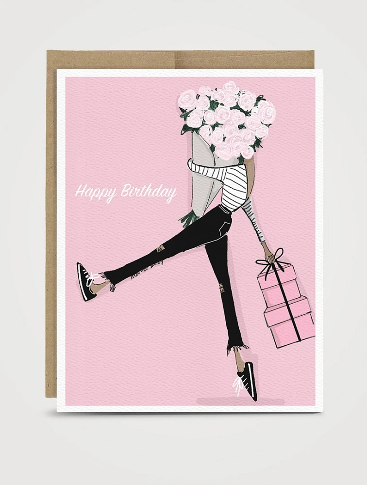 Pink Promenade Birthday Greeting Card