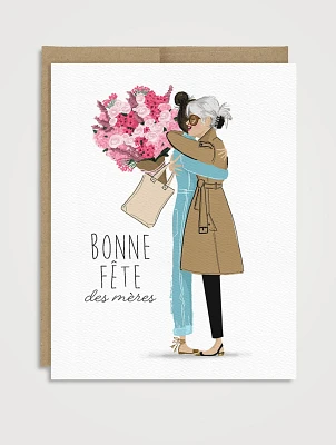 Elder Embrace Mother's Day Greeting Card - French