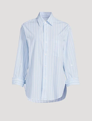 Kayla Cotton Shirt Stripe Print