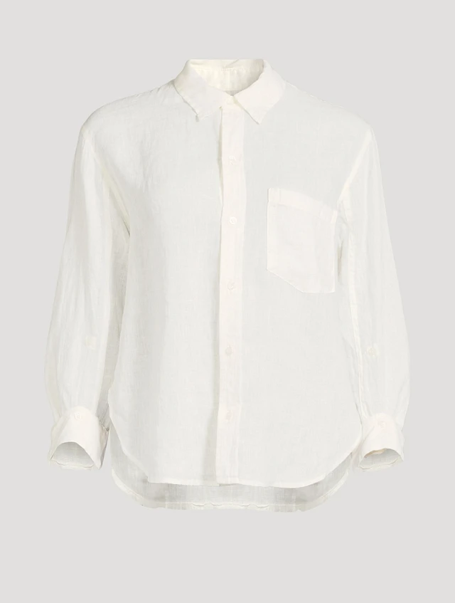 Kayla Shrunken Linen Shirt