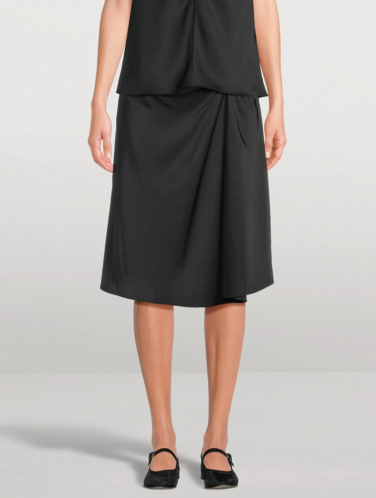 Theory Project Twisted Midi Skirt