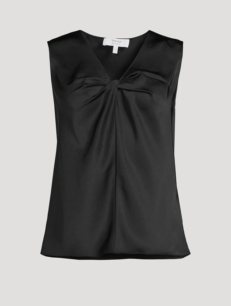 Theory Project Twisted Sleeveless Blouse