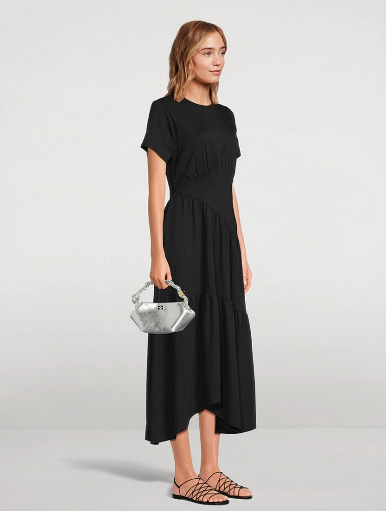 Asymmetric Cotton Midi Dress