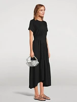 Asymmetric Cotton Midi Dress