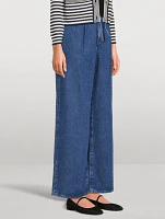 Drawstring Wide Leg Pants