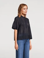 Pleated Cotton Blouse