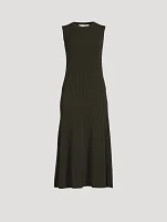 Shiny Rib Midi Sweater Dress