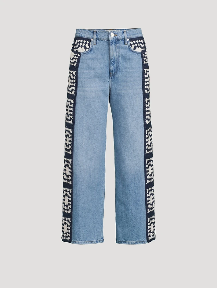 Le Jane Crochet Wide-Leg Jeans