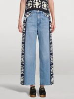 Le Jane Crochet Wide-Leg Jeans