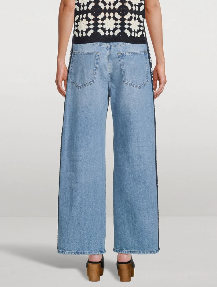 Le Jane Crochet Wide-Leg Jeans