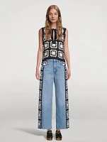 Le Jane Crochet Wide-Leg Jeans