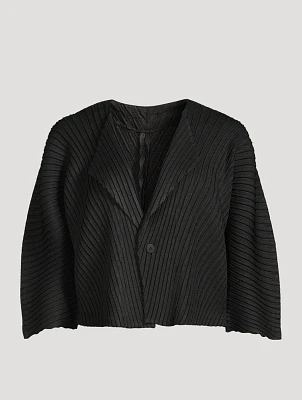 Linen Like Pleats Cardigan